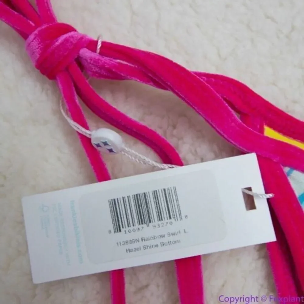 NEW Frankie’s Bikini’s rainbow swirl hazel bikini‎ bottom, L